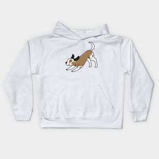 Happy puppy dog in a spotty brown coat Kids Hoodie